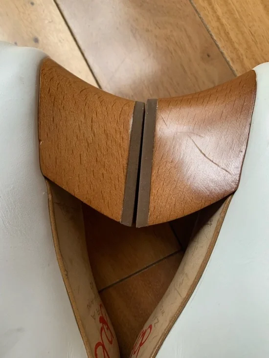 ZARA Pointy V-Neck Leather Block Heel Mules Minimalist - Picture 10 of 12